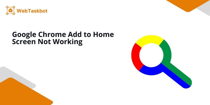 insert chrome to home screen not working