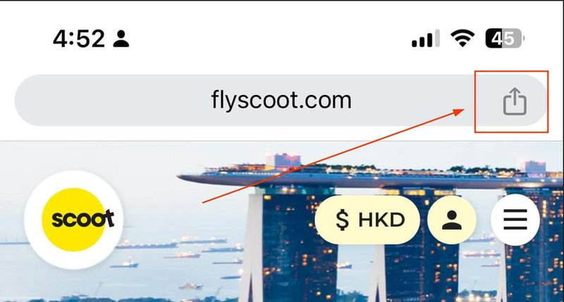 home screen add chrome bookmark to iphone