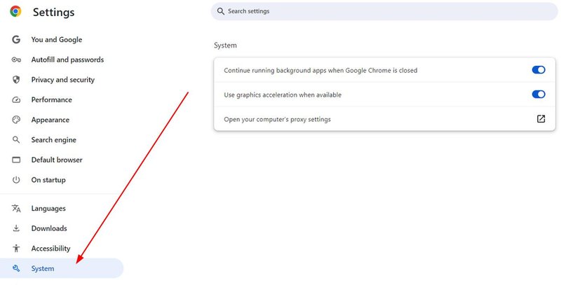 lan settings chrome
