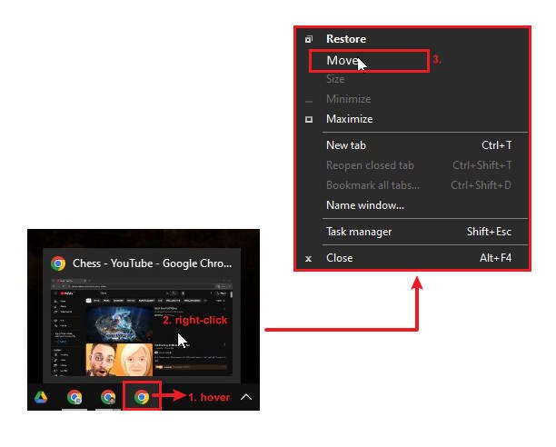 google chrome open but not visible