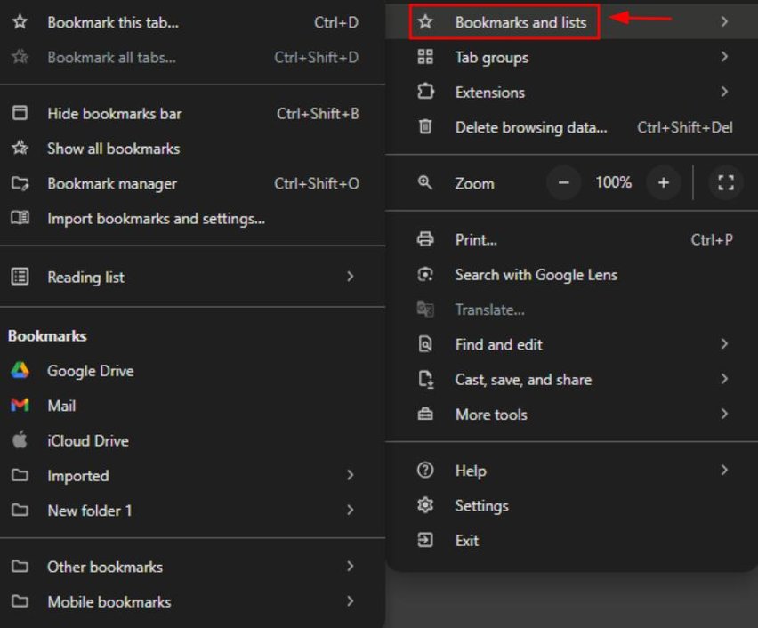 chrome managed bookmarks