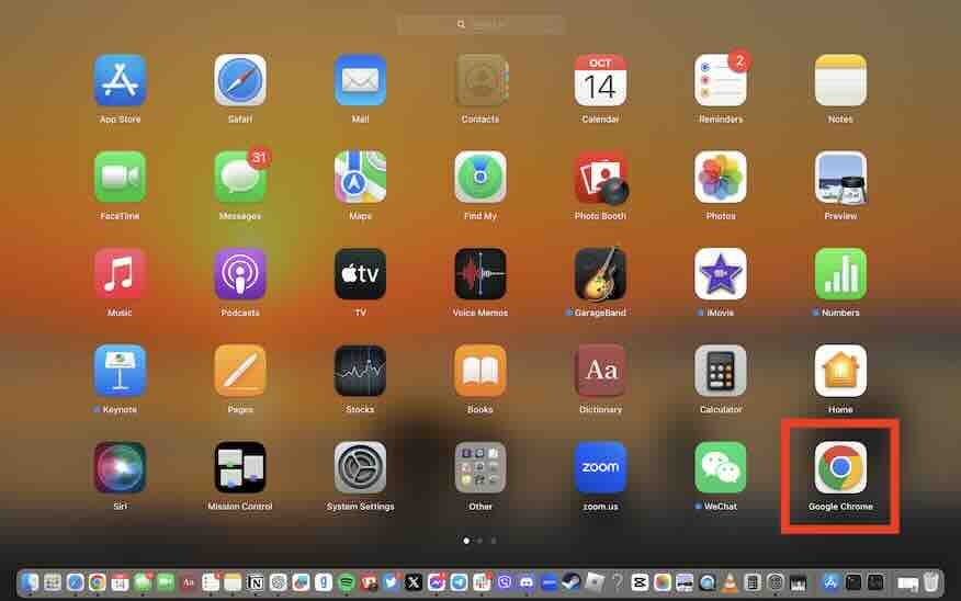 how to open google chrome browser on mac os
