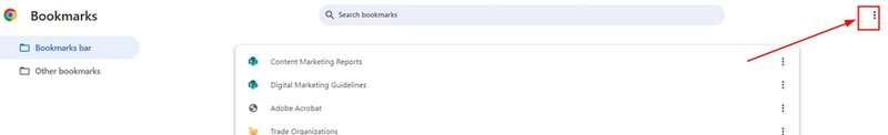 chrome favorites export