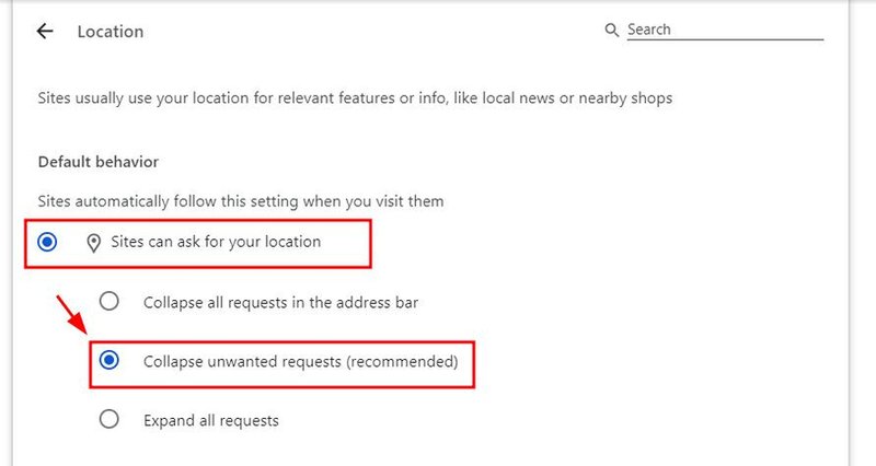google chrome enable location
