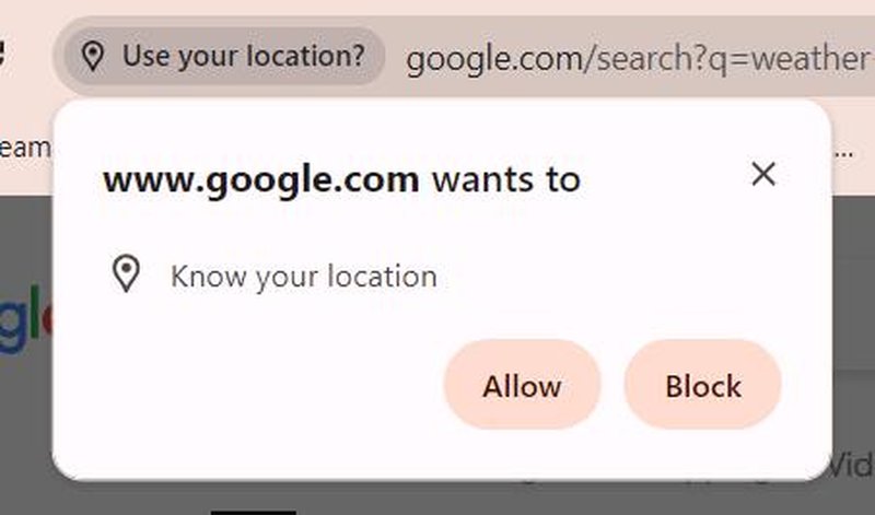 how to turn location on google chrome