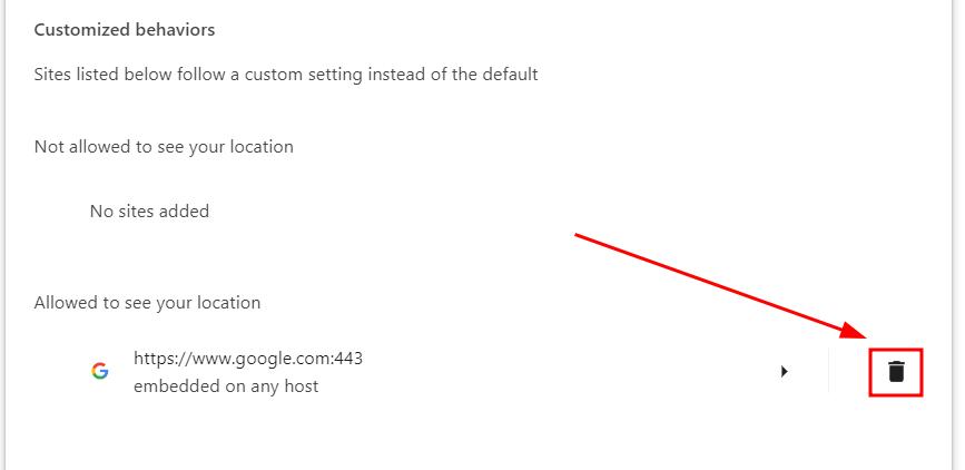 turn on location google chrome