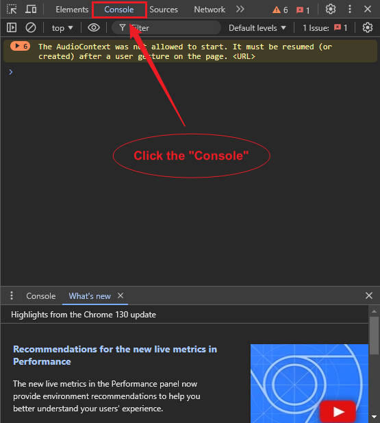 how to open chrome console