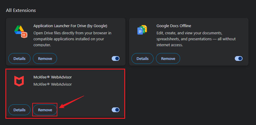 delete mcafee secure search from chrome
