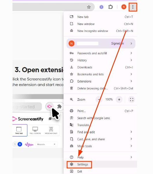 from chrome remove screencastify