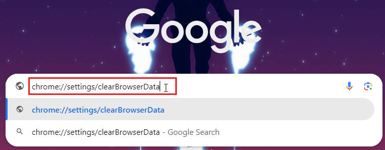 stop previous searches on appearing to google chrome