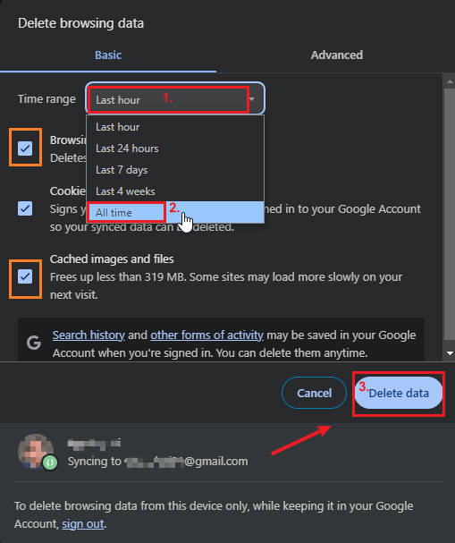 stop previous searches appearing to google chrome