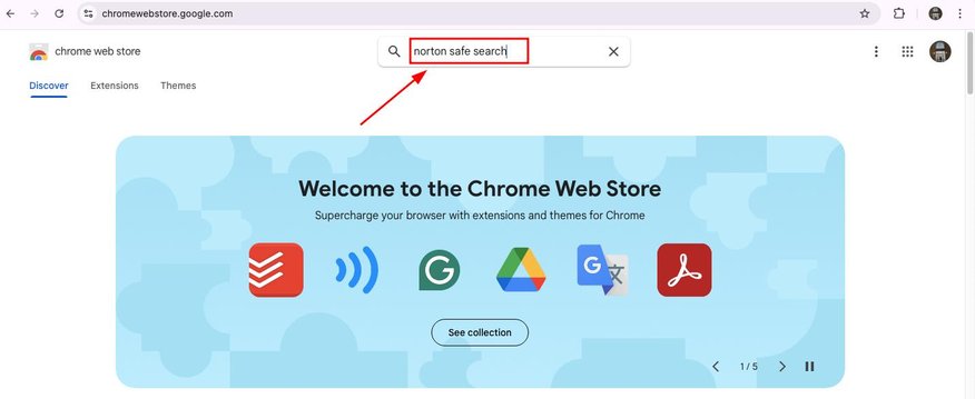chrome norton safe search extension