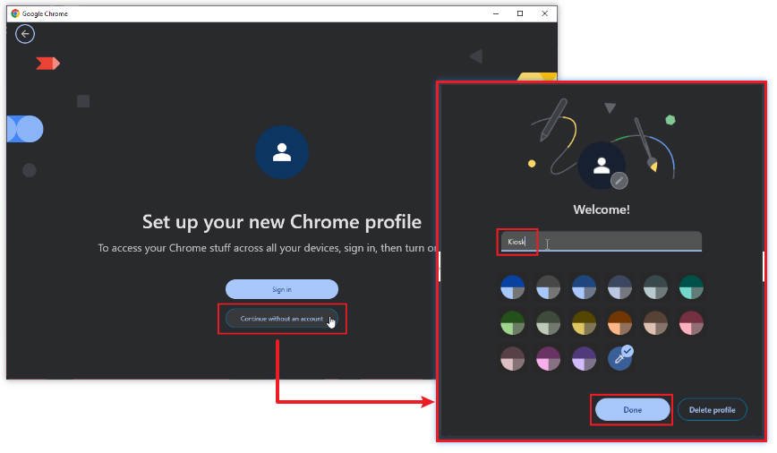 how to open kiosk mode in google chrome