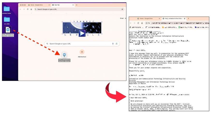 open .eml file in chrome