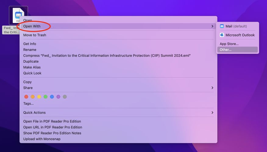 how to use chrome to open eml files