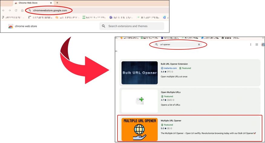 chrome extension open multiple links