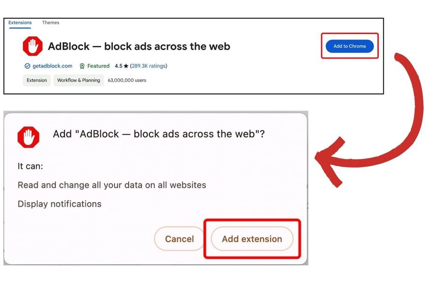 remove google search ads chrome
