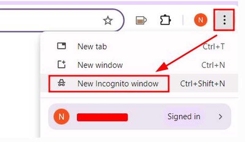 incognito screenshot for chrome