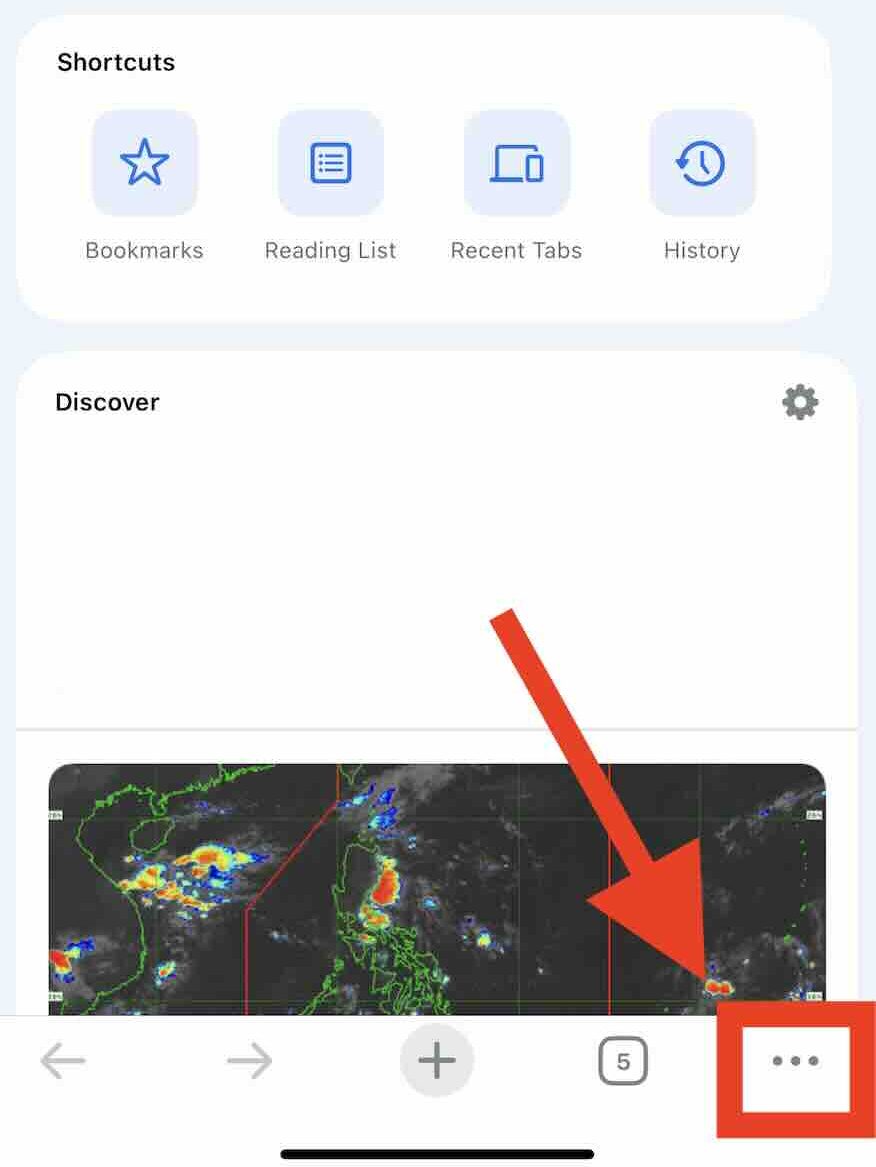 open incognito tab in chrome browser iphone